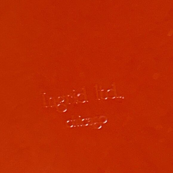 Ingrid Ltd Chicago Vintage Melamine Dinner Plates Red Orange 10.5" Set of 4 MCM - Picture 9 of 9